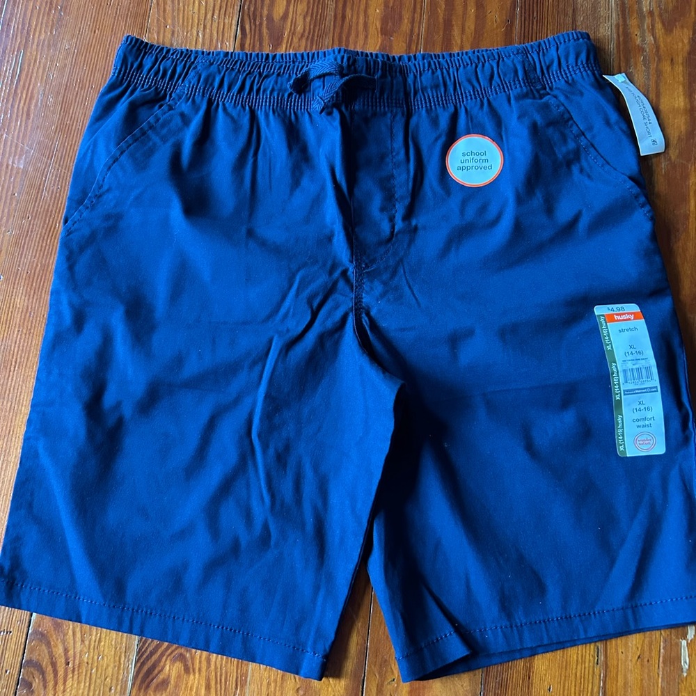 Wonder Nation Boys Kids Tough Core Shorts Navy Blue XL 14/16 Husky NEW